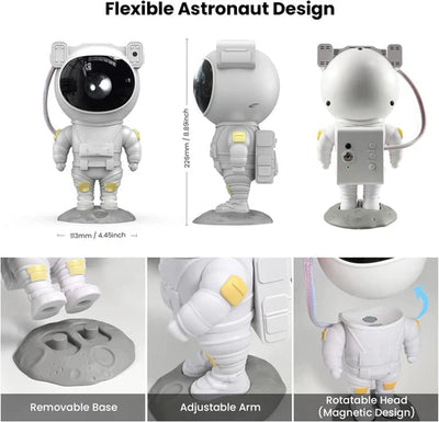 Star Projector Night Light with Timer, Remote Control and 360°Adjustable Design, Astronaut Nebula Galaxy Night Light Projector for Children Adults...