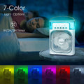 Portable Air Conditioner Cooling Fan, USB Desk Fan 3 Wind Speed 7 Colors LED Light 680ml Water Tank, Mini Evaporative Air Conditioner Fan for Room Office, Personal Air Cooler
